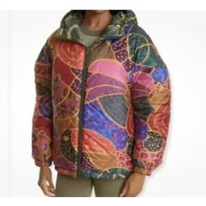 FARM RIO winter double-sided womens jacket, multicoloured, sz M, NEW with tags!
